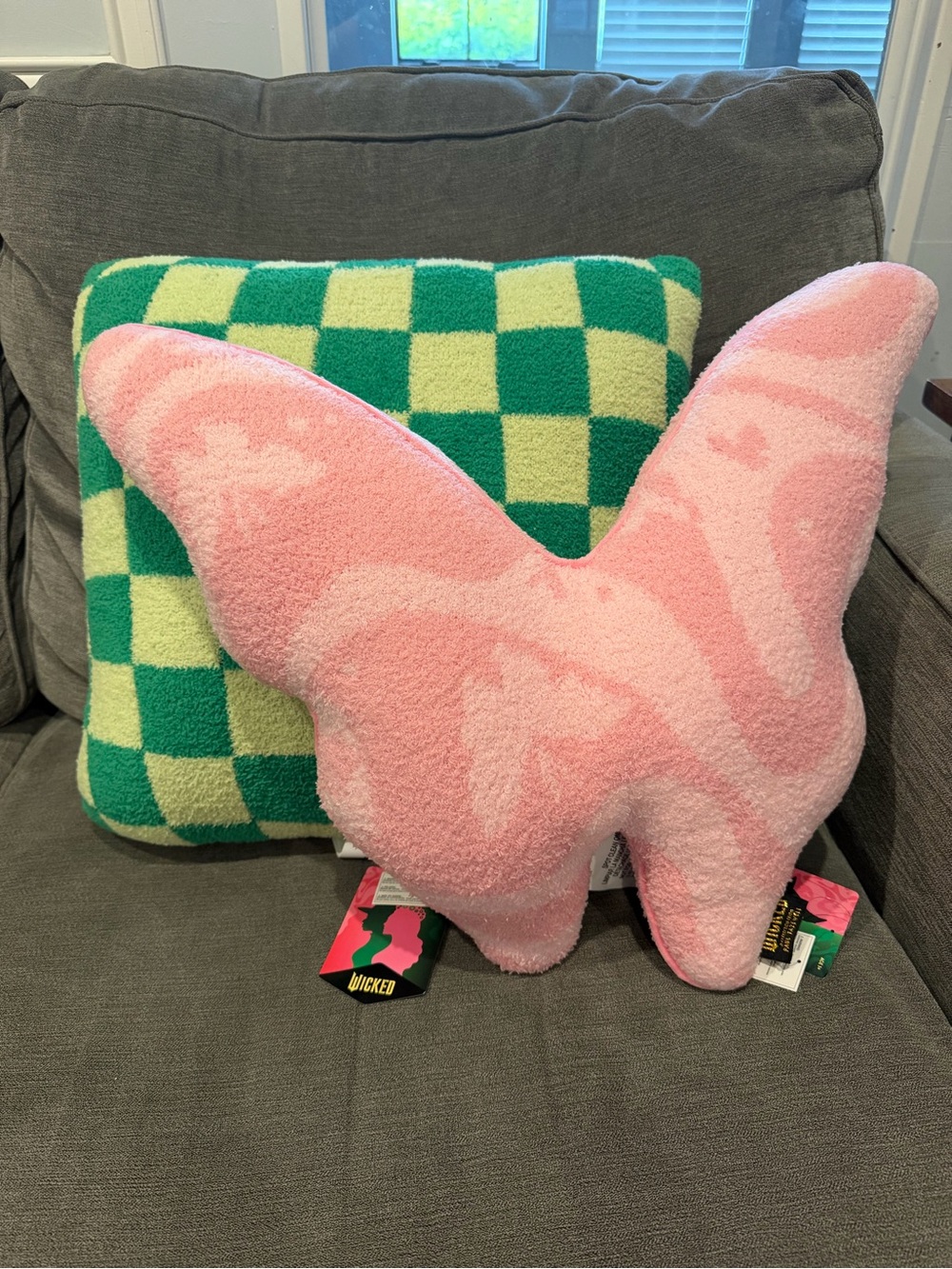 Wicked Decorative Pillow Glinda Pink & Green Set NEW with the tag